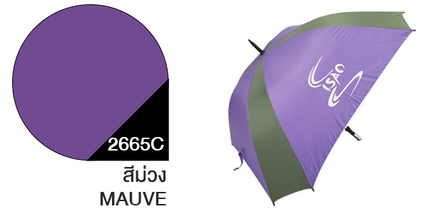 สีผ้าร่มสั่งผลิต ร่มสีม่วง #2665C