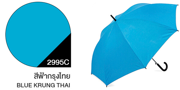 สีผ้าร่มสั่งผลิต ร่มสีฟ้ากรุงไทย #2995C
