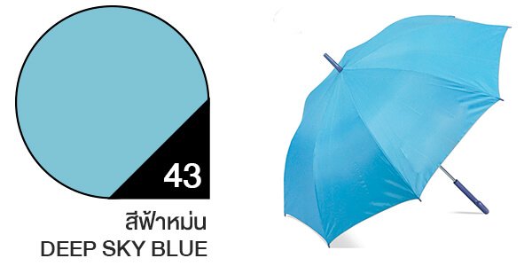 สีผ้าร่มสั่งผลิต ร่มสีฟ้าหม่น #43