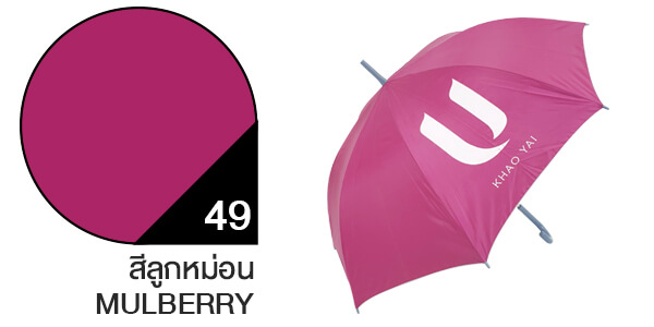 สีผ้าร่มสั่งผลิต ร่มสีลูกหม่อน #49