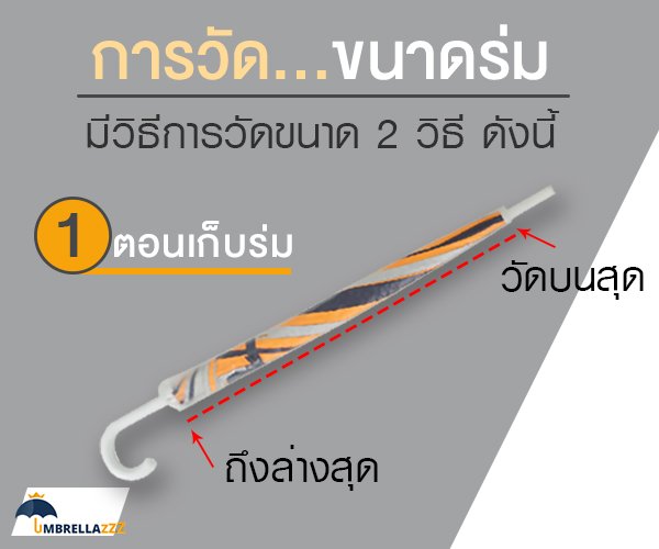 วิธีการ วัดขนาดร่ม